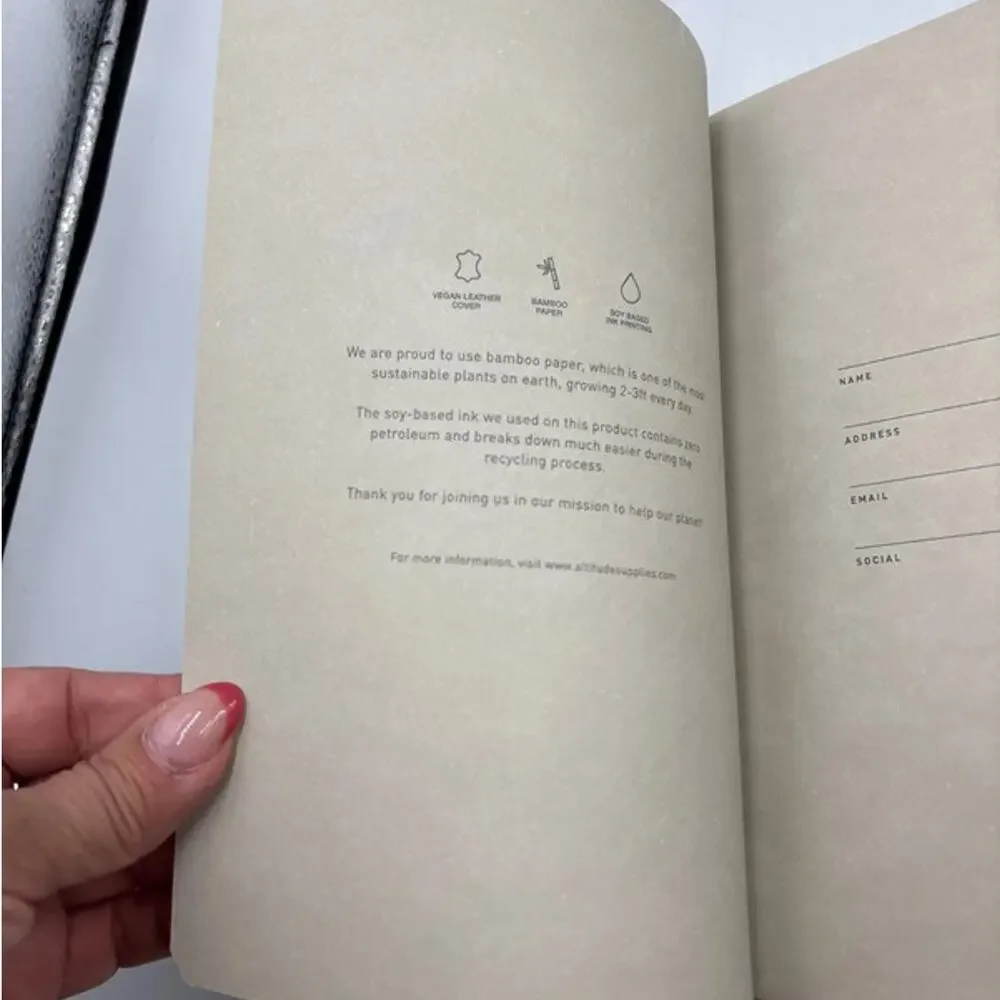 Altitude 160-page Ruled Journal Dark Sage Vegan Leather Debossed Arch Detail